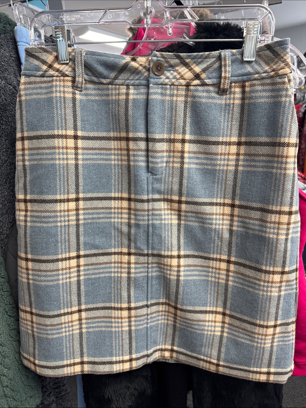 Eddie Bauer wool plaid skirt size 4 // 092330